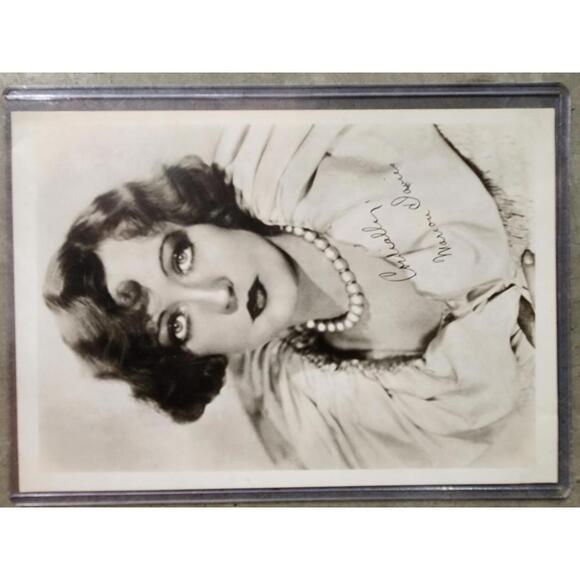 Vintage Signed Black and White Photograph of Actress Marion